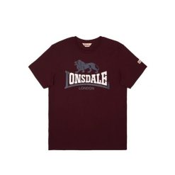 T-shirt Lonsdale Lion Two Tone. Czerwone t-shirty męskie Lonsdale, l, bez wzorów, z bawełny, bez kołnierzyka. Za 137.50 zł.