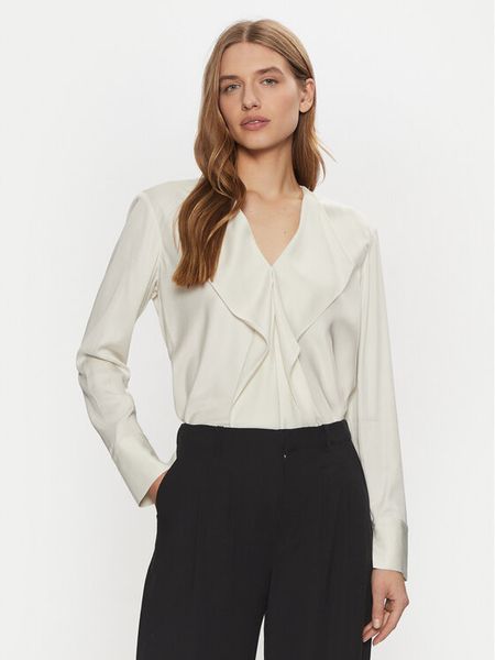 Calvin Klein Bluzka K20K208067 Écru Regular Fit. Bluzki damskie CALVIN KLEIN, bez wzorów, z wiskozy, bez ramiączek. Za 299.99 zł.