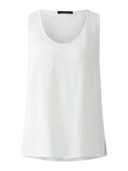 Oui Top w kolorze białym rozmiar: 42. Białe topy damskie Oui, s, bez wzorów, z wiskozy, bez kołnierzyka. Za 100.28 zł.