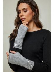 Soft Cashmere Rękawiczki w kolorze szarym rozmiar: onesize. Szare rękawiczki damskie Soft Cashmere, bez wzorów, prążkowane. Za 105.38 zł.