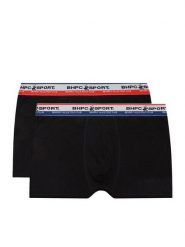 Beverly Hills Polo Club Komplet 2 par bokserek CEO_ZGW_BHPC_003_AW25_(2-PACK) Czarny. Czarne bokserki męskie Beverly Hills Polo Club, bez wzorów, z bawełny. Za 39.99 zł.