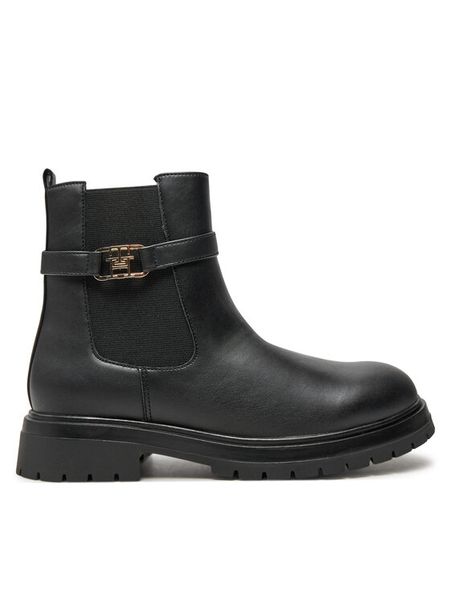 Tommy Hilfiger Botki Chelsea Boot T3A5-33572-1351 S Czarny. Czarne botki dziewczęce Tommy Hilfiger, bez wzorów, ze skóry, bez ramiączek. Za 269.99 zł.