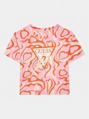 Guess T-Shirt J3YI17 K6YW3 Kolorowy Boxy Fit. Koszulki dziewczęce Guess, z aplikacjami, z bawełny, bez ramiączek. Za 99.99 zł.