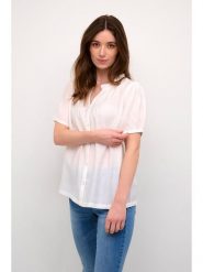 Cream Bluzka w kolorze białym rozmiar: 42. Białe bluzki damskie Cream, s, bez wzorów, z wiskozy, klasyczne, bez kołnierzyka, bez ramiączek. Za 101.47 zł.