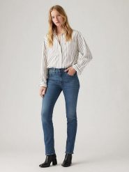Levi's Dżinsy "724" - Slim fit - w kolorze niebieskim rozmiar: W28/L30. Niebieskie jeansy damskie Levi's, z podwyższonym stanem. Za 224.95 zł.