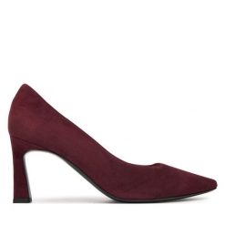 Szpilki Pollini. Czerwone szpilki Pollini, bez wzorów, bez obcasa. Za 1,279.00 zł.