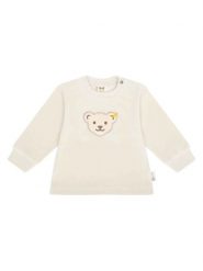 Steiff Bluza w kolorze kremowym rozmiar: 80. Brązowe bluzy i bluzki niemowlęce Steiff, bez wzorów, z bawełny, bez ramiączek, bez kaptura. Za 73.99 zł.