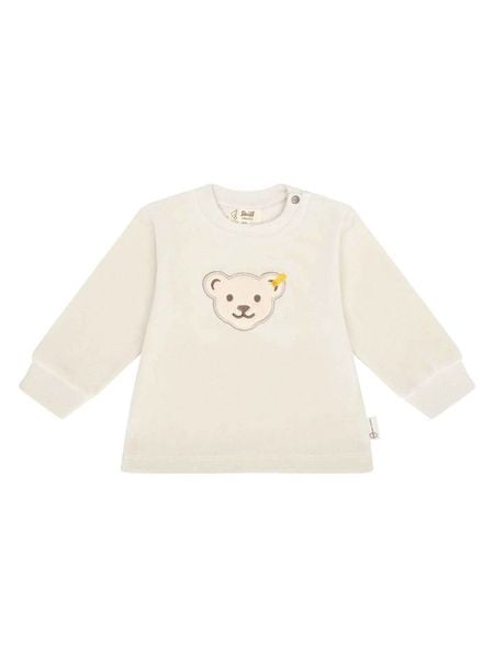 Steiff Bluza w kolorze kremowym rozmiar: 74. Brązowe bluzy i bluzki niemowlęce Steiff, bez wzorów, z bawełny, bez ramiączek, bez kaptura. Za 73.99 zł.