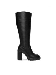 Nine West Kozaki CEO-HALA-01 Czarny. Czarne kozaki damskie Nine West, z materiału, bez obcasa, na słupku. Za 289.99 zł.