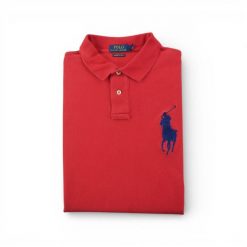 Second life - Koszulka polo męska z krótkim rękawem czerwona - Jak nowy. Czerwone koszulki polo męskie Ralph Lauren, m, bez wzorów, bez ramiączek. Za 135.32 zł.