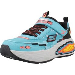 Buty SKECHERS MEGA-CRAFT 4K Niebieski. Niebieskie buty trekkingowe męskie Skechers, z materiału, bez zapięcia, trekkingowe. Za 290.00 zł.