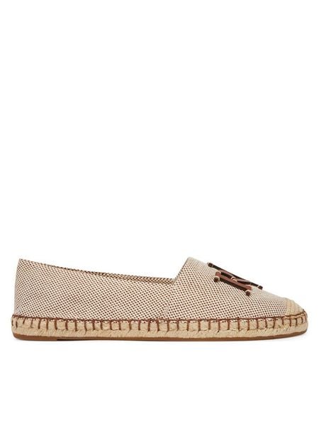 LAUREN RALPH LAUREN Espadryle Cameryn 802P09065002 Beżowy. Brązowe espadryle damskie Lauren Ralph Lauren, bez wzorów, z materiału, bez obcasa. Za 578.99 zł.