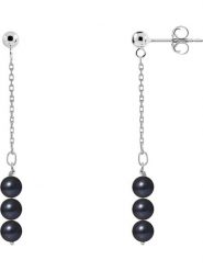 Pearl Addict Srebrne kolczyki-wkrętki z perłami w kolorze tahiti rozmiar: onesize. Niebieskie kolczyki damskie Pearl Addict, z perłą, srebrne. Za 217.99 zł.