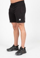 Leon Sweat Szorty - Czarny. Czarne szorty męskie GORILLA WEAR, bez wzorów, z bawełny. Za 193.00 zł.