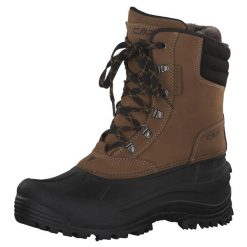 Buty zimowe męskie CMP Kinos WP. Brązowe buty trekkingowe męskie CMP, na zimę, z materiału, bez zapięcia, outdoorowe. Za 479.99 zł.