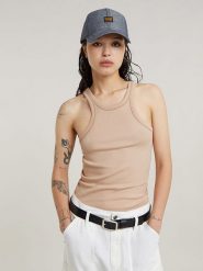 G-Star Top w kolorze beżowym rozmiar: XL. Brązowe topy damskie G-Star, xl, bez wzorów, z bawełny, bez kołnierzyka. Za 96.60 zł.