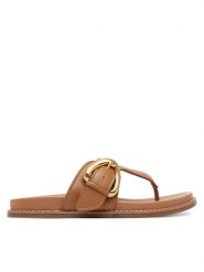 Gino Rossi Japonki CLAUDIE-R25SS03088 Brązowy. Brązowe klapki damskie Gino Rossi, bez wzorów, ze skóry, bez obcasa. Za 229.99 zł.