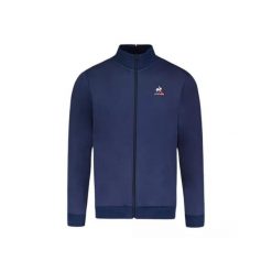 Bluza dresowa sportowa męska ESS FZ Sweat N°4 M. Niebieskie bluzy bez kaptura męskie Le Coq Sportif, bez wzorów, z dresówki, casualowe, bez kołnierzyka, bez ramiączek. W wyprzedaży za 325.80 zł.