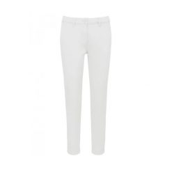 Spodnie damskie 7/8 Kariban. Białe spodnie materiałowe damskie KARIBAN, bez wzorów, z bawełny. Za 130.50 zł.