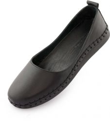 Baleriny skórzane NELL damskie czarne 39. Czarne baleriny damskie ENELL, bez wzorów, z materiału, bez obcasa. Za 352.99 zł.