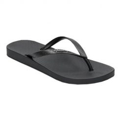 Japonki damskie Ipanema 82591 20766. Czarne klapki damskie Ipanema, bez wzorów, z materiału, bez obcasa. Za 125.00 zł.