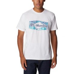 Koszulka sportowa męska Columbia Sun Trek Graphic z krótkim rękawem. Żółte t-shirty sportowe męskie Columbia, na lato, m, bez ramiączek, rowerowe. Za 199.00 zł.