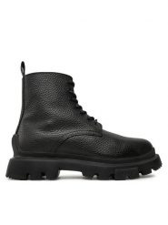 Hugo Trapery Fabyan 50523891 Czarny. Czarne buty zimowe męskie Hugo, ze skóry, bez zapięcia. Za 629.99 zł.