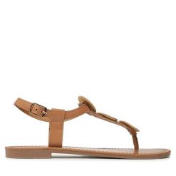 Sandały Jenny Fairy. Brązowe sandały damskie Jenny Fairy, bez wzorów, bez obcasa, na płaskiej podeszwie. Za 119.99 zł.