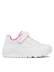 Skechers Sneakersy Uno Lite 310451L/WHP Biały. Białe buty sportowe dziewczęce Skechers, bez wzorów, ze skóry, bez zapięcia. Za 168.99 zł.