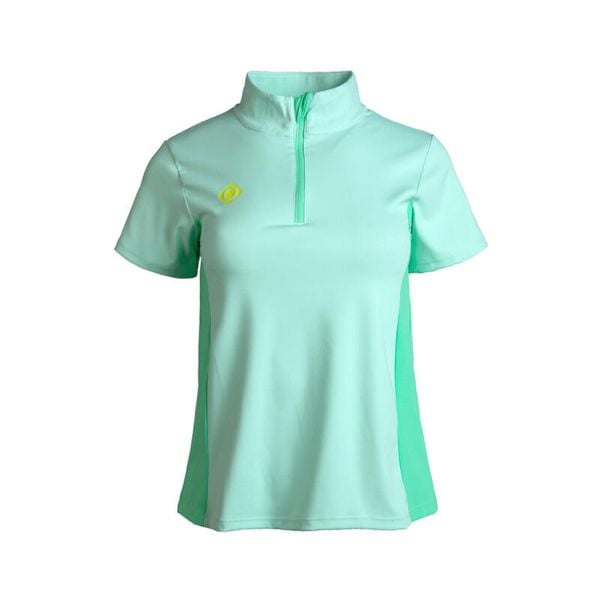 Koszulka do padla Temple Top damska, zapinana na zamek, elastyczna i oddychająca. Niebieskie t-shirty damskie IZAS, m, bez wzorów, z materiału, bez kołnierzyka. Za 160.83 zł.