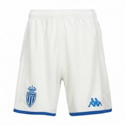 Szorty AS Monaco Kombat Ryder 2023/24. Białe szorty męskie Kappa, bez wzorów, sportowe. Za 224.50 zł.