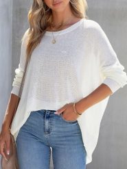 LA Angels Sweter w kolorze białym rozmiar: S. Białe swetry klasyczne damskie LA Angels, s, z asymetrycznym kołnierzem. Za 178.79 zł.