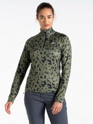 Dare 2b Koszulka funkcyjna "Divulge Core" w kolorze khaki rozmiar: 36. Brązowe bluzki sportowe damskie Dare 2b, bez wzorów, z materiału, bez ramiączek. Za 91.56 zł.