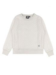 Bluza dziewczęca Leone 1947 Apparel z okrągłym dekoltem z dzianiny z koronką. Białe bluzy bez kaptura damskie LEONE 1947 APPAREL, z bawełny. Za 218.92 zł.