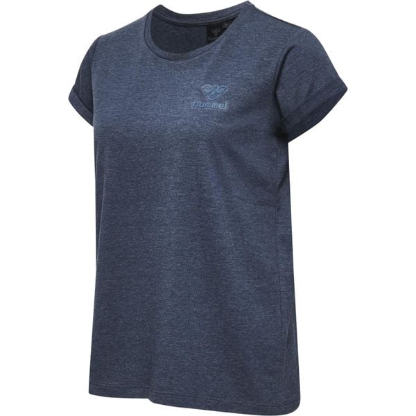 Koszulka damska sportowa T-shirt Hummel Isobella T-shirt. Niebieskie bluzki sportowe damskie HUMMEL, xs, bez wzorów, z materiału, bez ramiączek. Za 178.00 zł.