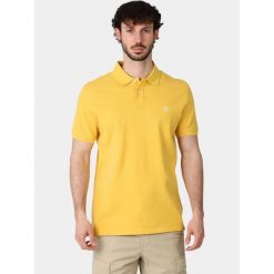Koszulka Polo Męska Timberland Pique. Żółte koszulki polo męskie Timberland, m, bez wzorów, z bawełny, bez ramiączek. W wyprzedaży za 362.90 zł.