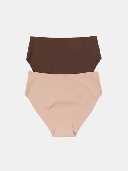 Bezszwowe majtki figi z wysokim stanem 2 pack - wielobarwny. Figi damskie Sinsay, l, bez wzorów. Za 19.99 zł.