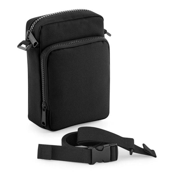 Torba na ramię Bag Base Modulr™. Czarne torby męskie na ramię BAGBASE, bez wzorów, z poliesteru, na ramię. Za 57.65 zł.