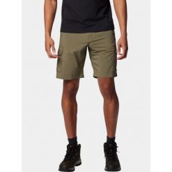 Spodenki turystyczne męskie Columbia Silver Ridge Utility. Zielone szorty męskie Columbia, bez kołnierzyka. W wyprzedaży za 233.10 zł.