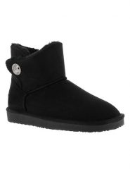 ISLAND BOOT Botki zimowe "Catalina" w kolorze czarnym rozmiar: 39. Czarne botki damskie Island Boot, na zimę, z materiału, bez obcasa, bez zapięcia. Za 130.99 zł.