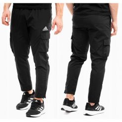 Adidas spodnie męskie dresowe sportowe dresy joggery Essentials. Czarne spodnie sportowe męskie Adidas, z dresówki. Za 167.00 zł.