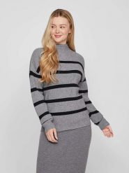 Vero Moda Sweter w kolorze szaro-czarnym rozmiar: XXL. Czarne golfy damskie Vero Moda, xxl, bez wzorów, ze splotem, bez ramiączek. Za 110.04 zł.