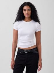 GAP Koszulka w kolorze białym rozmiar: S. Białe bluzki damskie GAP, s, bez wzorów, bez kołnierzyka. Za 78.84 zł.