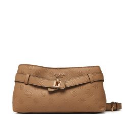 Torebka Guess. Brązowe listonoszki damskie Guess, z aplikacjami, bez dodatków. Za 544.99 zł.