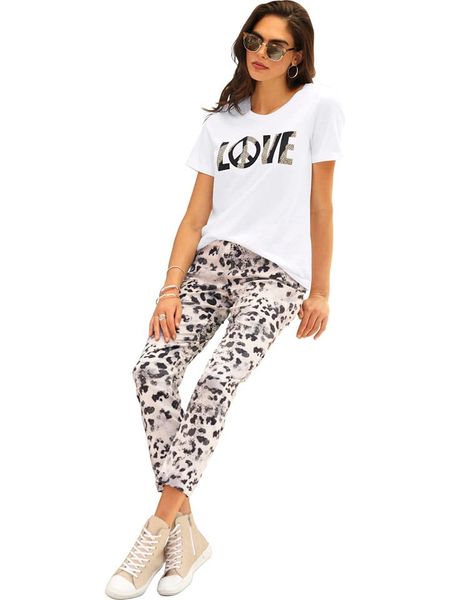 Heine Koszulka w kolorze białym rozmiar: 50. Białe t-shirty damskie Heine, bez wzorów, z bawełny, bez kołnierzyka. Za 43.99 zł.