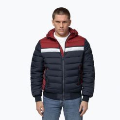 Kurtka zimowa męska Pitbull Rubio Quilted Hooded. Niebieskie kurtki męskie PITBULL, na zimę, m, bez wzorów, z poliamidu, bez kaptura. Za 279.99 zł.