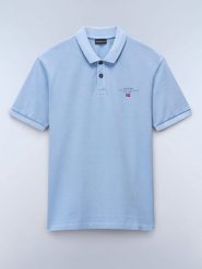 NAPAPIJRY Koszulka polo "Elbas" w kolorze błękitnym rozmiar: M. Niebieskie koszulki polo męskie NAPAPIJRY, m, bez wzorów, z bawełny, bez ramiączek. Za 119.12 zł.