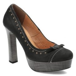 Czarne Czółenka Szydłowski Eleganckie Buty Damskie. Czarne czółenka damskie Szydłowski, bez wzorów, ze skóry, bez obcasa, na słupku. Za 189.00 zł.