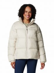 Columbia Kurtka zimowa "Puffect II" w kolorze kremowym rozmiar: S. Brązowe kurtki damskie Columbia, na zimę, s, bez wzorów, z puchu, bez kaptura. Za 339.95 zł.