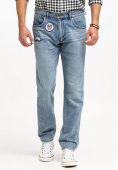 WRANGLER GREENSBORO MĘSKIE SPODNIE JEANSOWE JEANSY DŻINSY RACING INDIGO W15QBF22Y 112325874. Niebieskie jeansy męskie Wrangler. Za 229.99 zł.